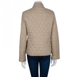 Pre Owned Burberry Beige Quilted Jacket M