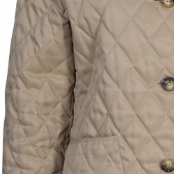 Pre Owned Burberry Beige Quilted Jacket M