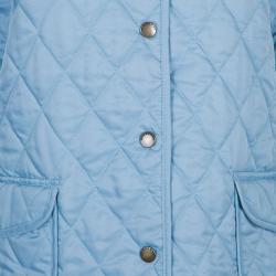 Pre Owned Burberry Baby Blue Quilted Jacket L