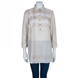 مملوكة مسبقًا توب تونيك بربري قطن بيج M