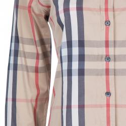 Pre Owned Burberry Beige Novacheck Cotton Long Sleeve shirt M