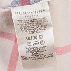 Pre Owned Burberry Beige Novacheck Cotton Long Sleeve shirt M