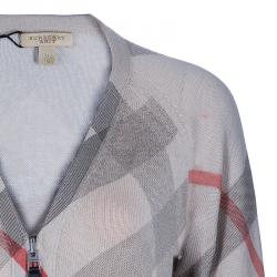 Pre Owned Burberry Brit Novacheck Zip Front Cardigan XL