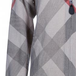 Pre Owned Burberry Brit Novacheck Zip Front Cardigan XL