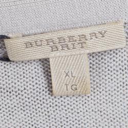 Pre Owned Burberry Brit Novacheck Zip Front Cardigan XL