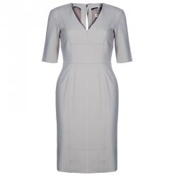 مملوكة مسبقًا فستان بربري بيج برقبة حرف V مقاس S