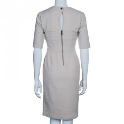 مملوكة مسبقًا فستان بربري بيج برقبة حرف V مقاس S