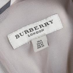 مملوكة مسبقًا فستان بربري بيج برقبة حرف V مقاس S