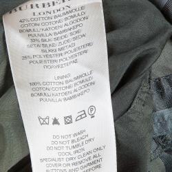 Pre Owned Burberry Olive Green Babydoll Dress S