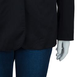 مملوكة مسبقًا جاكيت بليزر بربري برورسم أسود مفصل L