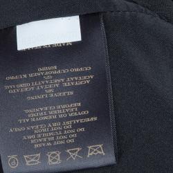 Pre Owned Burberry Prorsum Black Leather Notched Lapel Jacket M