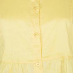 Pre Owned توب بربري بيبي دول قطن أصفر L