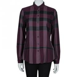 مملوكة مسبقًا Burberry Purple Novacheck Shirt M