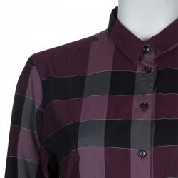 مملوكة مسبقًا Burberry Purple Novacheck Shirt M