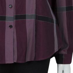 مملوكة مسبقًا Burberry Purple Novacheck Shirt M