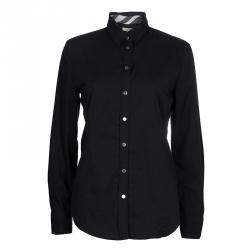 Burberry Black Long Sleeve Cotton Shirt M