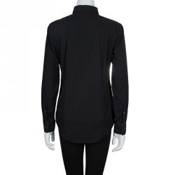 Pre Owned Burberry Black Long Sleeve Cotton Shirt M
