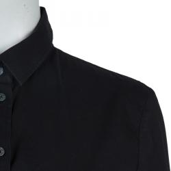 Pre Owned Burberry Black Long Sleeve Cotton Shirt M
