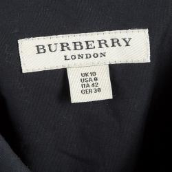 Pre Owned Burberry Black Long Sleeve Cotton Shirt M