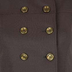 Pre Owned Burberry Olive Green Fitted Dress S