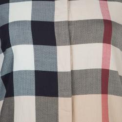 Pre Owned Burberry Beige Novacheck Long Sleeve Button Down Cotton Shirt S