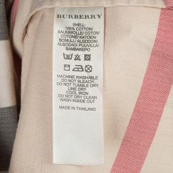 Pre Owned Burberry Beige Novacheck Long Sleeve Button Down Cotton Shirt S
