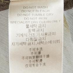 مملوكة مسبقًا Burberry Brown Checked Crinkled Silk Short Sleeve Sheer Blouse S