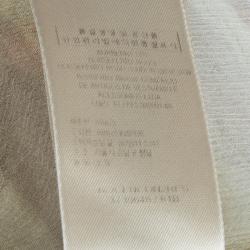 مملوكة مسبقًا Burberry Brown Checked Crinkled Silk Short Sleeve Sheer Blouse S