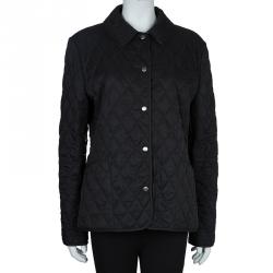 مملوكة مسبقًا Burberry Black Diamond Quilted Jacket M