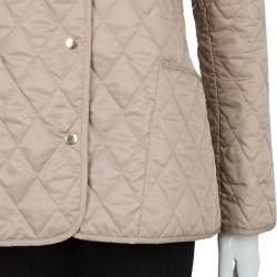 Pre Owned Burberry Beige Diamond Quilted Jacket S