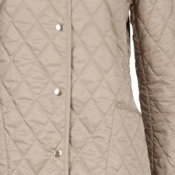 Pre Owned Burberry Beige Diamond Quilted Jacket S