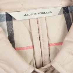 Pre Owned Burberry Beige Diamond Quilted Jacket S