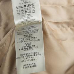 Pre Owned Burberry Brown Studded Neck Detail Short Sleeve Dress S