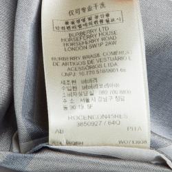 مملوكة مسبقًا قميص بربري رصاصي كاروهات نوفا بأكمام طويلة وأزرار أمامية M