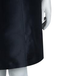 Pre Owned Burberry Black Short Sleeve Sheath Dress S
