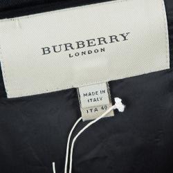 Pre Owned Burberry Black Short Sleeve Sheath Dress S