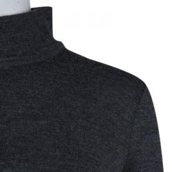 Pre Owned Burberry Grey Wool Drop Waist Zip Front Dress M