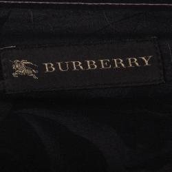Pre Owned Burberry Grey Floral Jacquard Bustier Dress S
