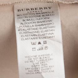 Pre Owned قميص بربري قطن أزرار أمامية بيج لندن S