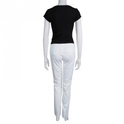 Pre Owned Burberry White Cotton Trousers M