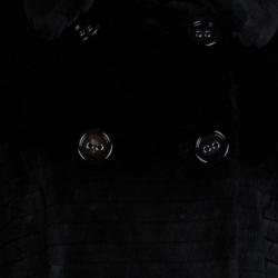 Pre Owned Burberry Prorsum Black Rabbit Fur Overcoat S