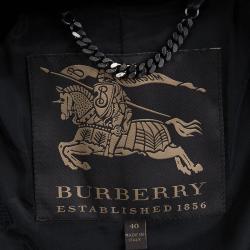 Pre Owned Burberry Prorsum Black Rabbit Fur Overcoat S