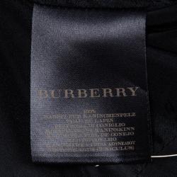 Pre Owned Burberry Prorsum Black Rabbit Fur Overcoat S
