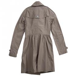 Pre Owned معطف بربري بريت بيج بصفين أزرار XS