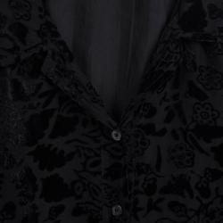 Pre Owned فستان بربري أسود مزركش بحزام M