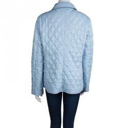 Pre Owned Burberry Powder Blue Diamond Quilted Jacket M