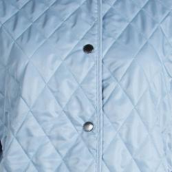Pre Owned Burberry Powder Blue Diamond Quilted Jacket M