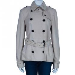 مملوكة مسبقًا Burberry Brit Beige Shearling Aviator Jacket M