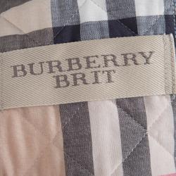 Pre Owned Burberry Brit White Diamond Quilted Jacket L
