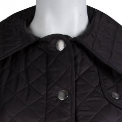 Pre Owned Burberry Brit Black Diamond Quilted Jacket L
